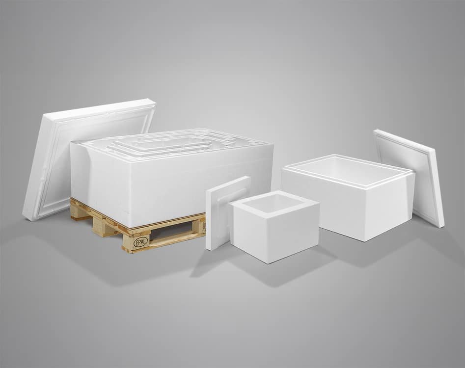 Leichte Styropor Thermobox mit starker Isolierleistung für Lebensmittelversand